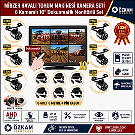 6 Kameralı Mibzer için 10 inç Dokunmatik Monitör Altıya Bölen Kayıtlı 256 Gb Sd Kart Destekli