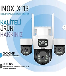 inox -X113 3+3+3MP 3 LENSLİ WİFİ PTZ KAMERA