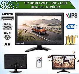 10.1" Büyük Ekranlı Hdmi Vga Bnc Av Usb Girişli Monitör