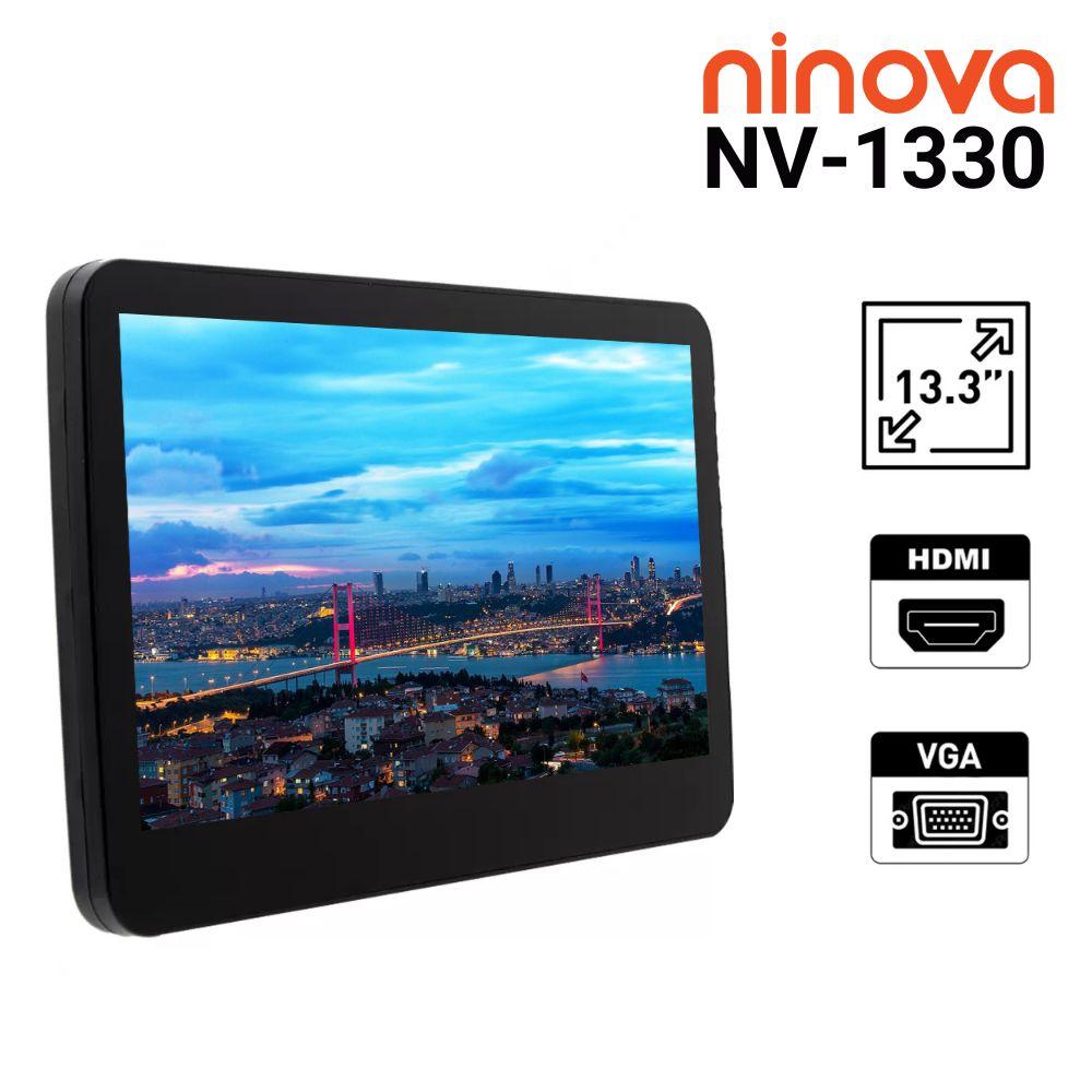 Ninova 13.3" HDMI/VGA Endüstriyel Panel – NV-1330 (Dokunmatiksiz/USB/Kulaklık Yok)